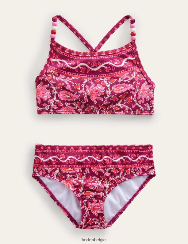 bikini met kralen Boden X8VRNV482 kleding Baby frambozenglans paisley