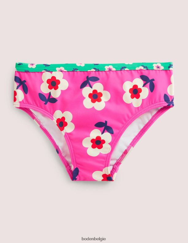 bikinibroekje met patroon Boden X8VRNV3444 kleding Baby gekieteld roze madeliefje