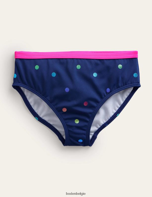 bikinibroekje met patroon Boden X8VRNV456 kleding Baby marine regenboog en folieconfetti