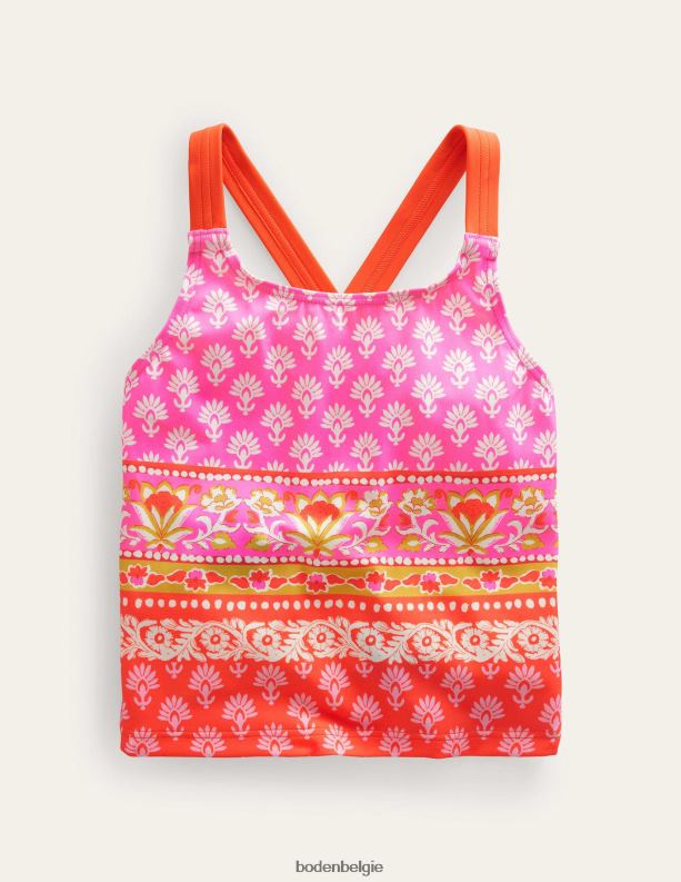 tankinitop met gekruiste achterkant Boden X8VRNV475 kleding Baby vuurwerk houtblok