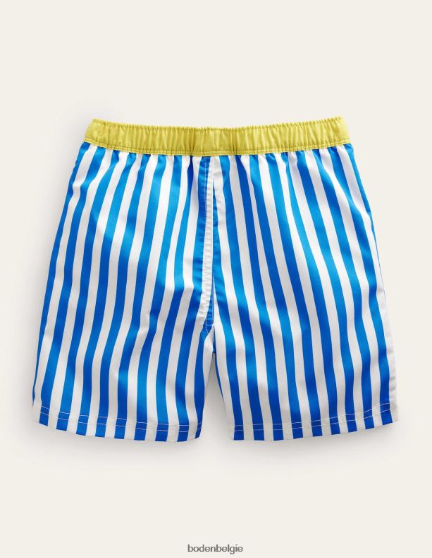 zwembroek Boden X8VRNV3321 kleding Baby blauwe getextureerde streep