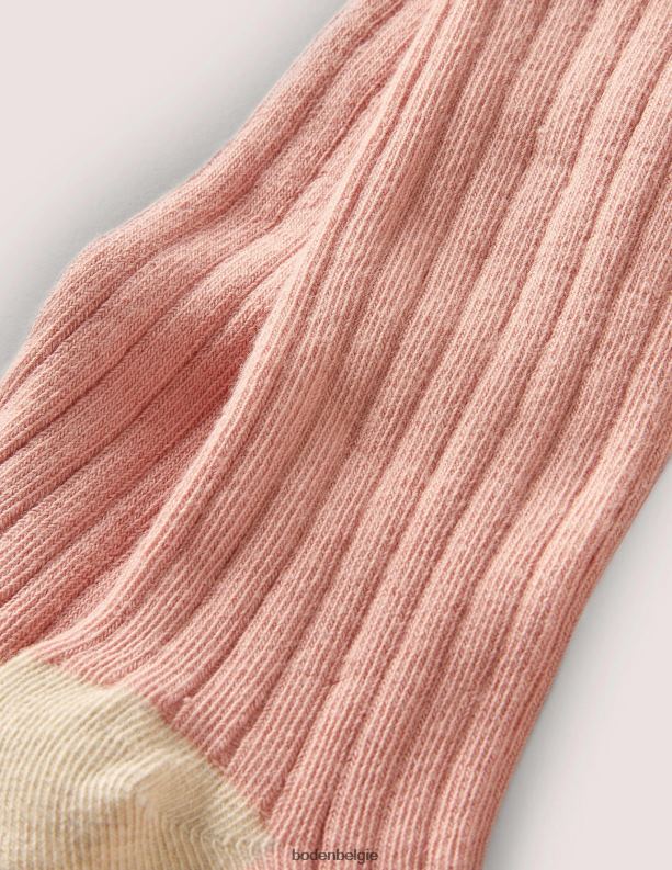 geribbelde panty Boden X8VRNV3091 kleding meisjes roze