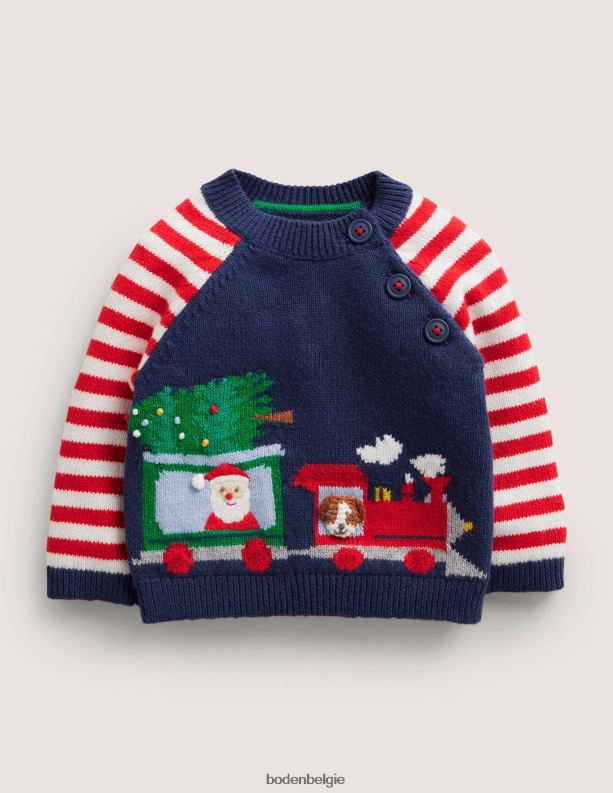gezellige leuke trui Boden X8VRNV3358 kleding Baby universiteits marine trein