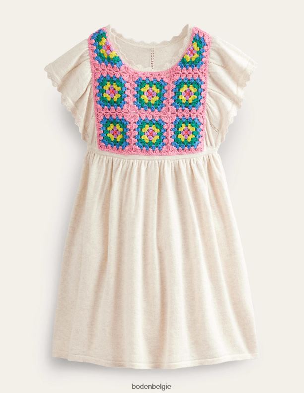 getextureerde gehaakte jurk Boden X8VRNV347 kleding Baby ecru mergel
