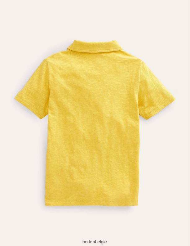 poloshirt van slubbed jersey Boden X8VRNV3408 kleding Baby mosterdgeel