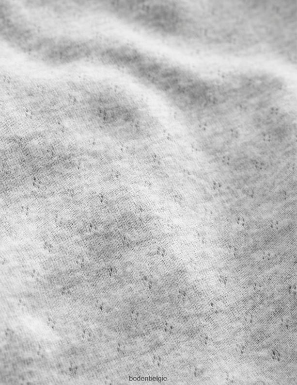 Pointelle-top met lange mouwen Boden X8VRNV402 kleding Baby grijze mergel