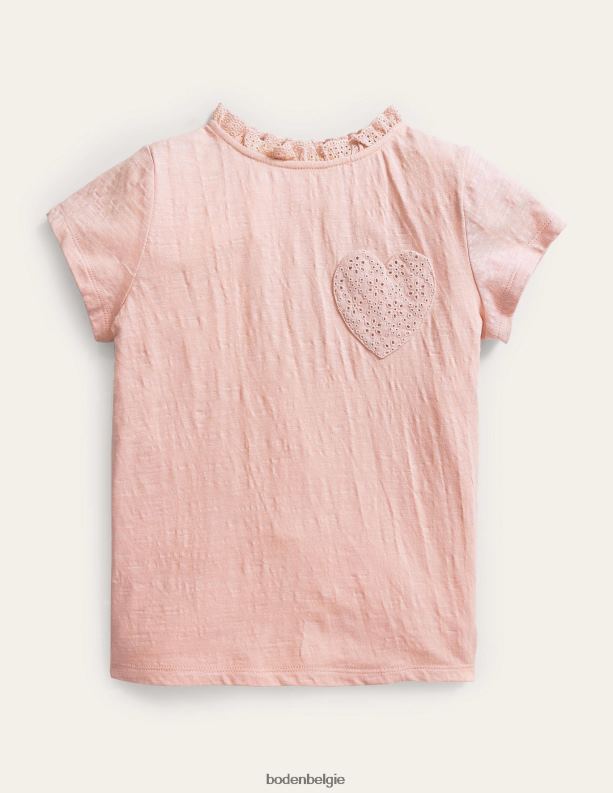 T-shirt met broderiezak Boden X8VRNV3451 kleding Baby bot roze