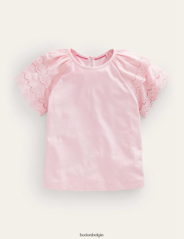 T-shirt van broderiemix Boden X8VRNV3446 kleding Baby bot roze