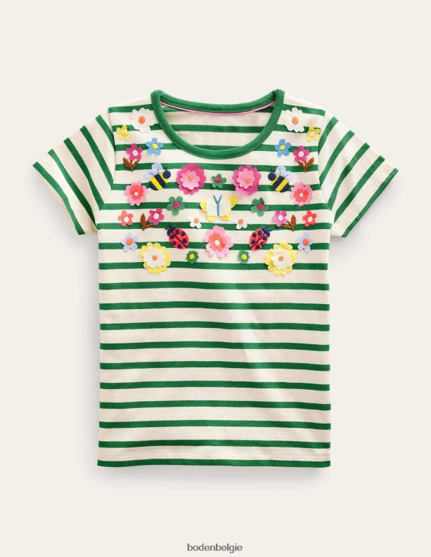 fladderend t-shirt Boden X8VRNV3453 kleding Baby hoogland groen/vanillestokje