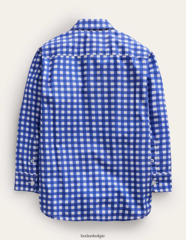gewassen overhemd Boden X8VRNV398 kleding Baby blauwe gingham