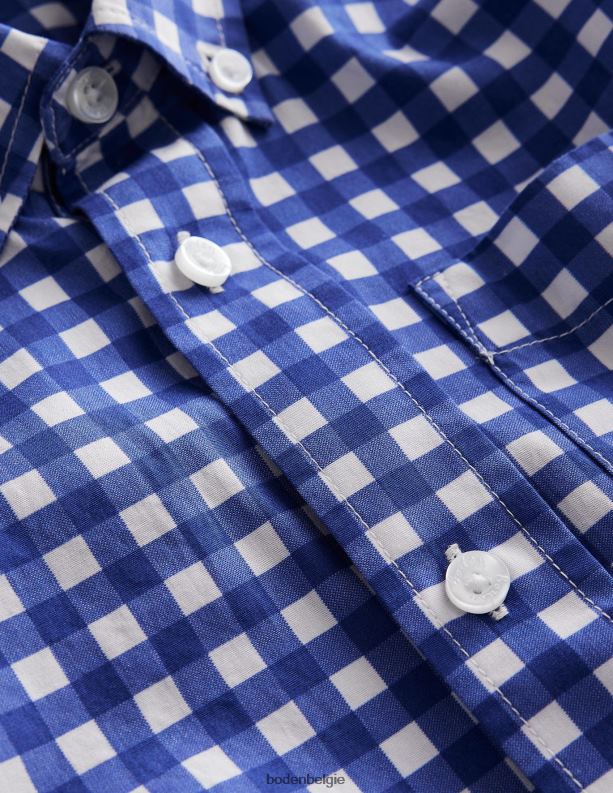 gewassen overhemd Boden X8VRNV398 kleding Baby blauwe gingham