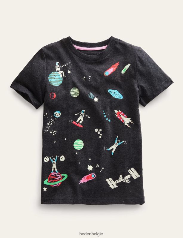 gitd bedrukt t-shirt Boden X8VRNV3328 kleding Baby grijs