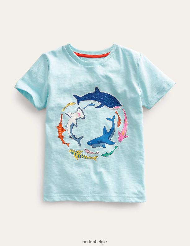 glow-in-the-dark t-shirt Boden X8VRNV3404 kleding Baby ijskoude aqua blauwe haai