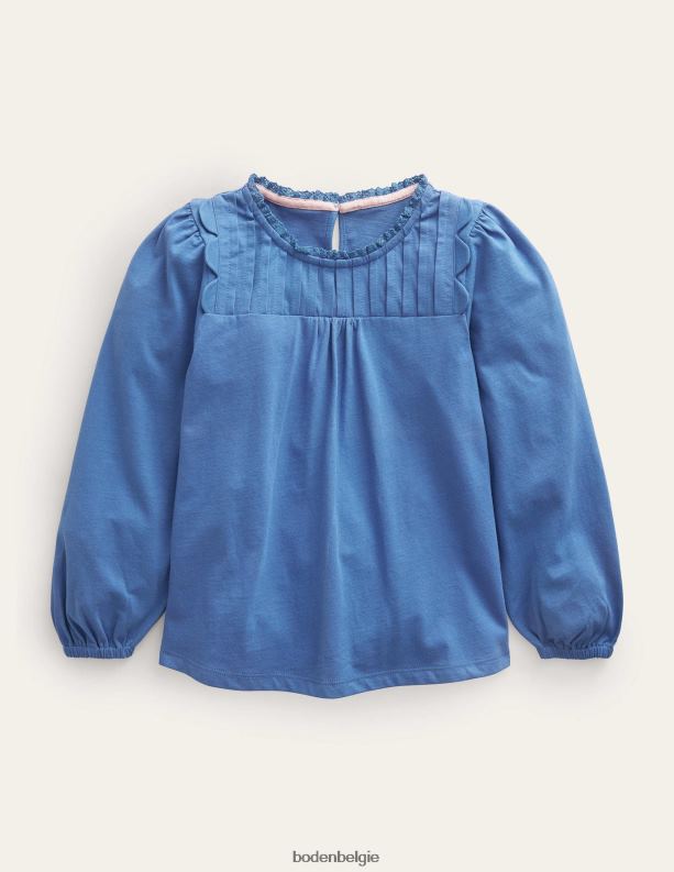 top met geschulpte details en lange mouwen Boden X8VRNV386 kleding Baby delfts blauw