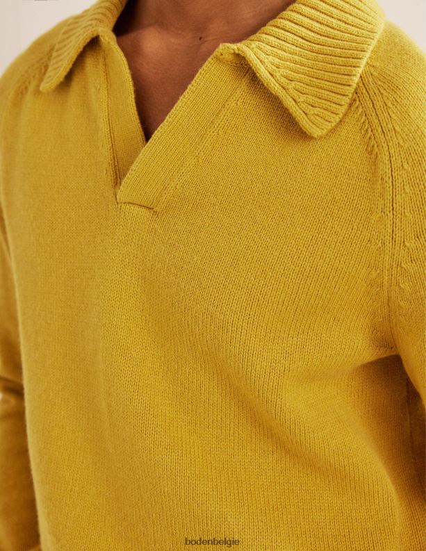 trui met open kraag Boden X8VRNV3571 kleding Heren licht brons
