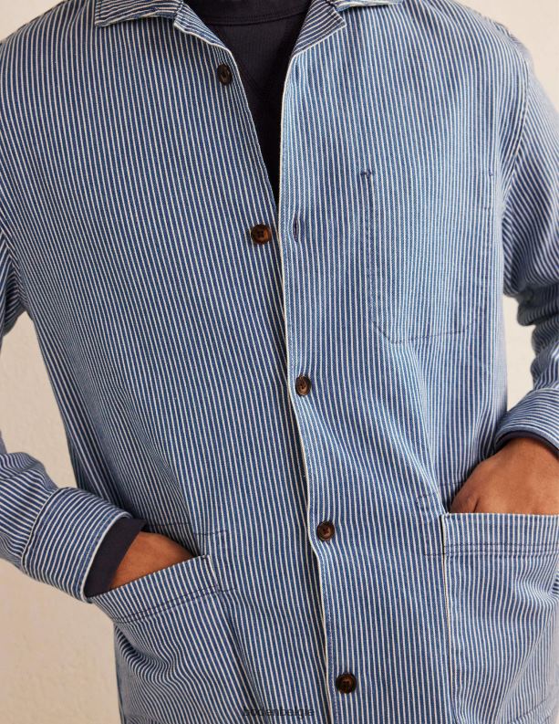 Overshirt van keperstof Boden X8VRNV3517 kleding Heren indigo tikken