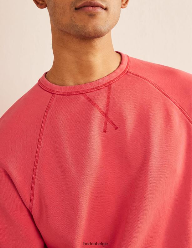 kledingstuk geverfd sweatshirt Boden X8VRNV3506 kleding Heren jam rood