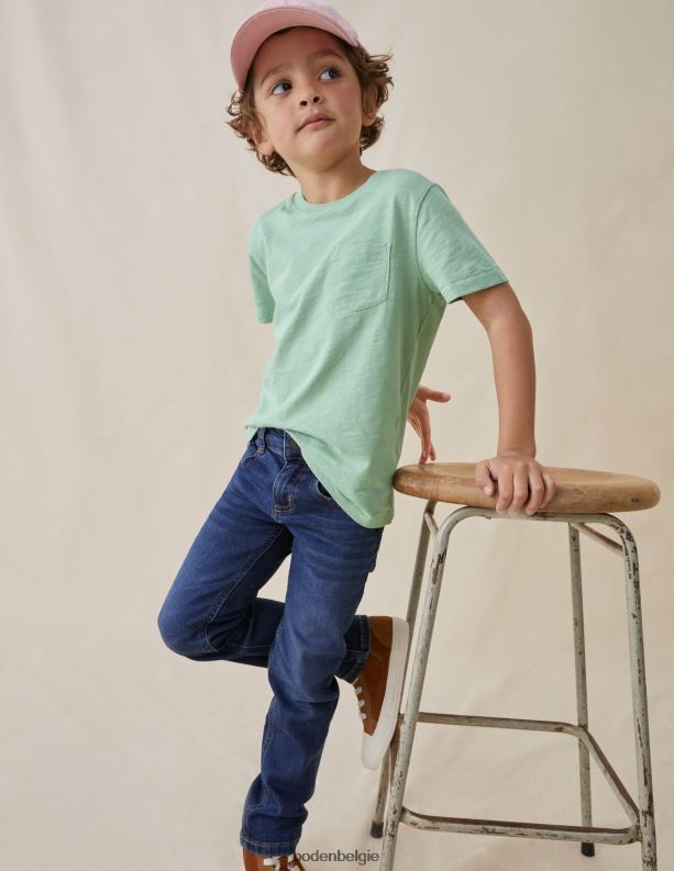 donkere vintage denim jeans met smalle pijpen Boden X8VRNV901 kleding jongens donkere wijnoogst