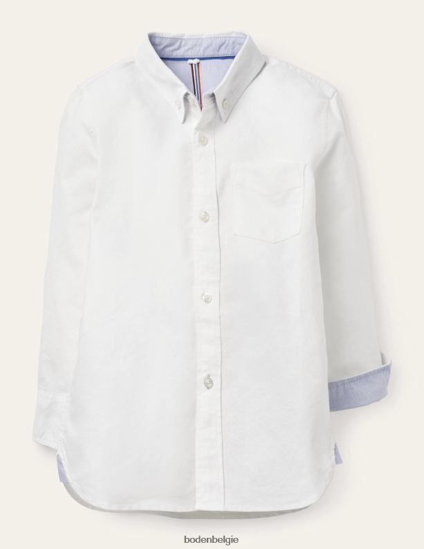 Oxford-shirt Boden X8VRNV892 kleding jongens witte Oxford