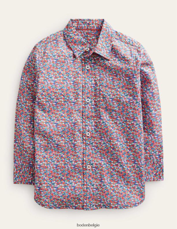 gewassen overhemd Boden X8VRNV889 kleding jongens multi-micro bloemig