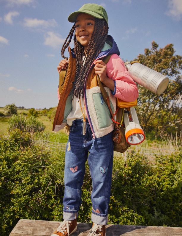 relaxte jeans met rechte pijpen Boden X8VRNV799 kleding meisjes midden vintage vlinder