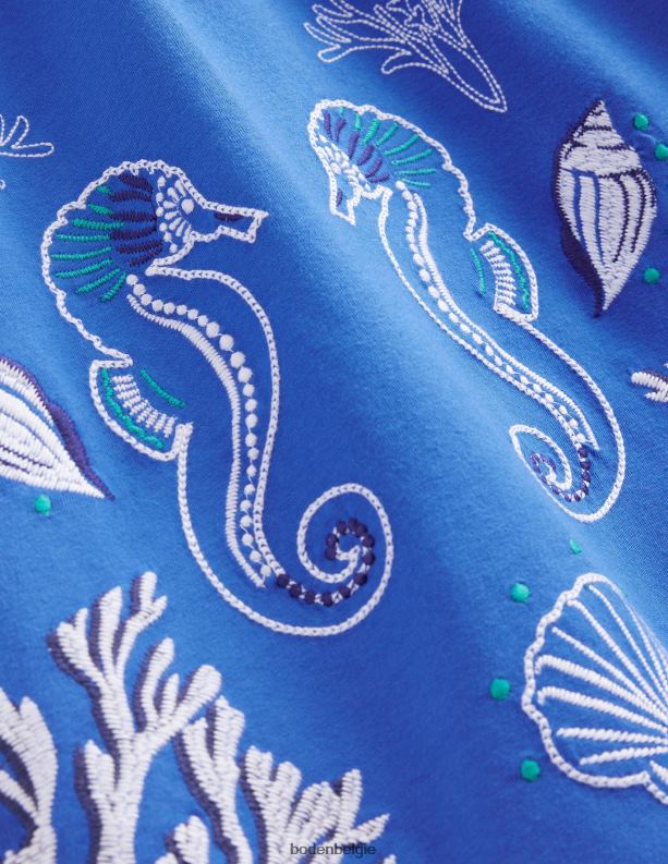 Jerseyjurk met ontspannen taille Boden X8VRNV2945 kleding meisjes cabana blauw