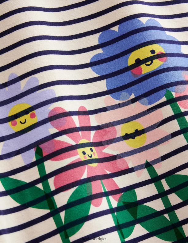 grafische sweattuniek Boden X8VRNV2889 kleding meisjes vanillestokje/marineblauwe bloemen