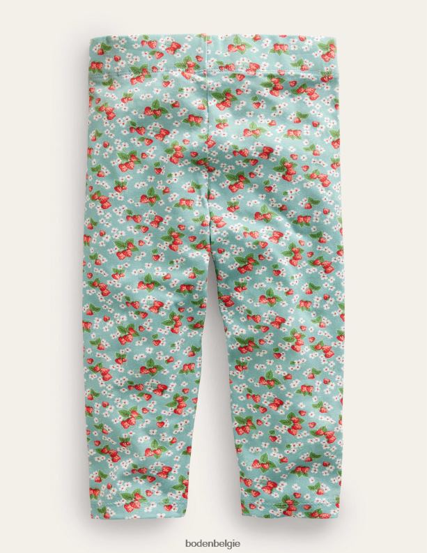 leuke cropped legging Boden X8VRNV3244 kleding meisjes blauwe aardbeien