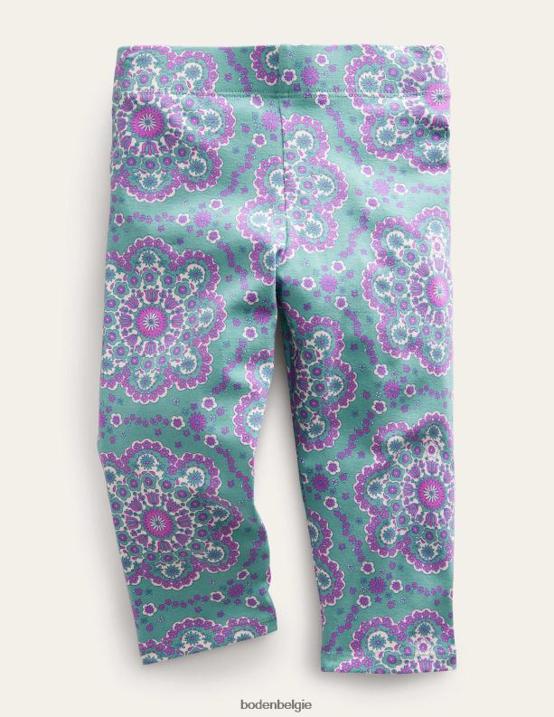 leuke cropped legging Boden X8VRNV3273 kleding meisjes aqua zee madeliefje