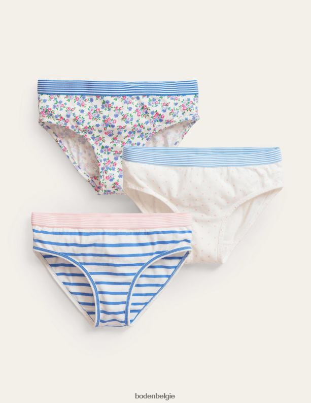 broek 3 stuks Boden X8VRNV837 kleding meisjes multi bloemig