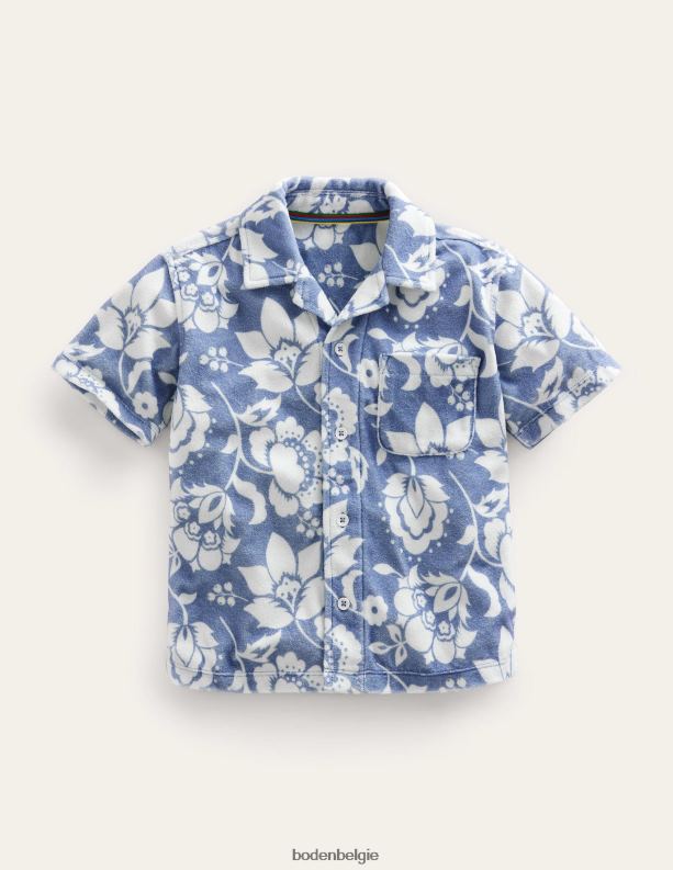 badstof overhemd Boden X8VRNV3023 kleding meisjes zacht stuurboord bloemen