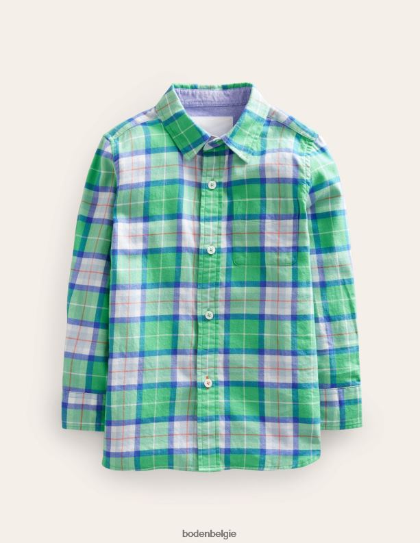 casual keperoverhemd Boden X8VRNV3129 kleding meisjes zachtgroene ruit