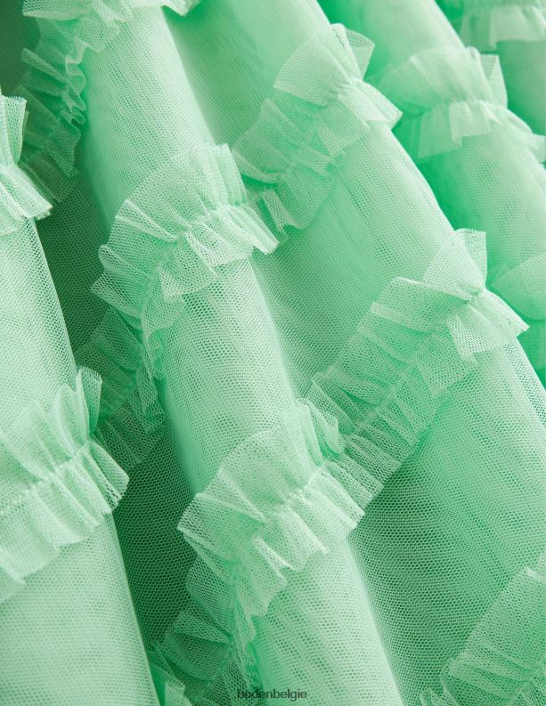 Tule midi gelegenheidsrok Boden X8VRNV2682 kleding meisjes tropisch regengroen