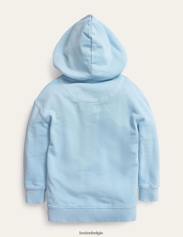 hoodie met kledingkleurstof Boden X8VRNV3278 kleding meisjes surf blauw