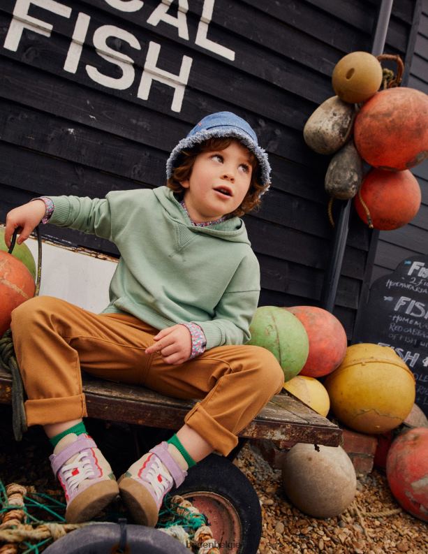 hoodie met kledingkleurstof Boden X8VRNV805 kleding meisjes opaal groen