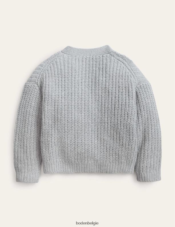 pluizig vest Boden X8VRNV3044 kleding meisjes splinter mergel