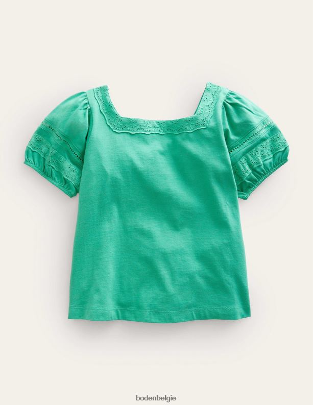 Swingtop met vierkante hals Boden X8VRNV2986 kleding meisjes asperges groen