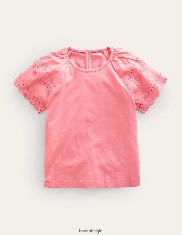 T-shirt van broderiemix Boden X8VRNV2985 kleding meisjes krab appel roze
