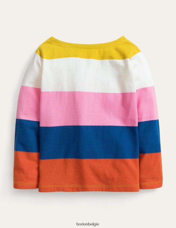 alledaags Bretons Boden X8VRNV2873 kleding meisjes regenboogstreep van kersenbloesem