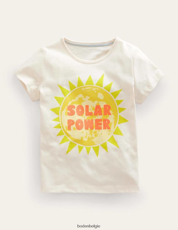 bedrukt grafisch t-shirt Boden X8VRNV2997 kleding meisjes witte zonne-energie
