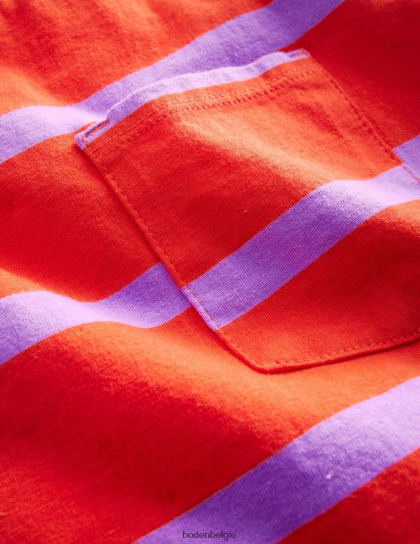 relaxed t-shirt Boden X8VRNV3031 kleding meisjes mandarijn/lupine