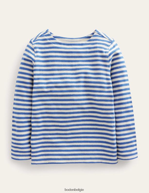 textuur Bretons Boden X8VRNV3195 kleding meisjes delftsblauw/wit