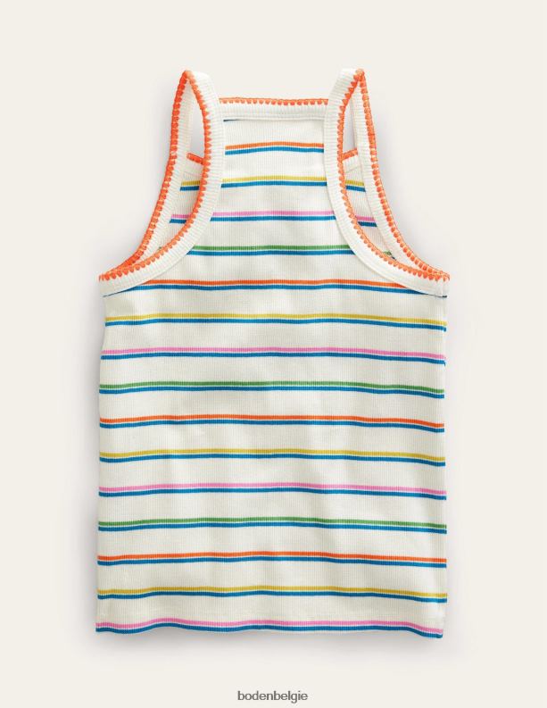 uitgesneden vest Boden X8VRNV772 kleding meisjes helder bloemblaadjesroze/eilandblauw