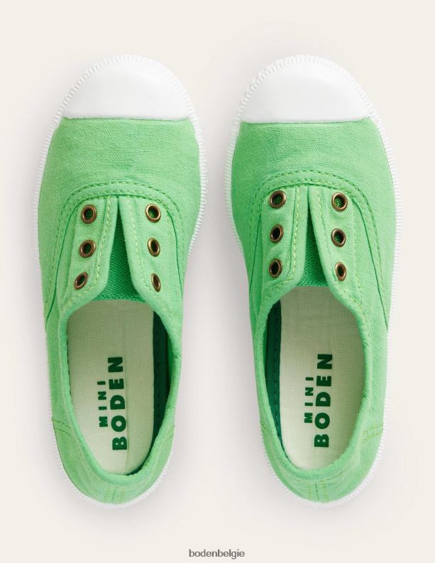 veterloze canvas pull-ons Boden X8VRNV2698 schoenen meisjes groente