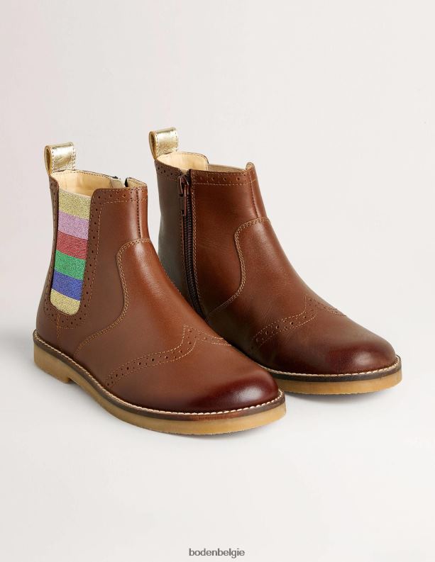 Chelsea-laarzen Boden X8VRNV2737 schoenen meisjes bruinen