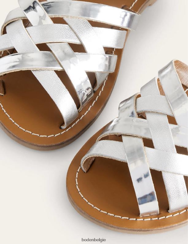 sandalen met bandjes Boden X8VRNV2764 schoenen meisjes Metallisch zilver