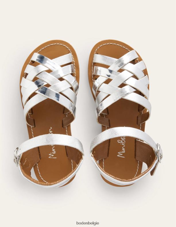 sandalen met bandjes Boden X8VRNV2764 schoenen meisjes Metallisch zilver