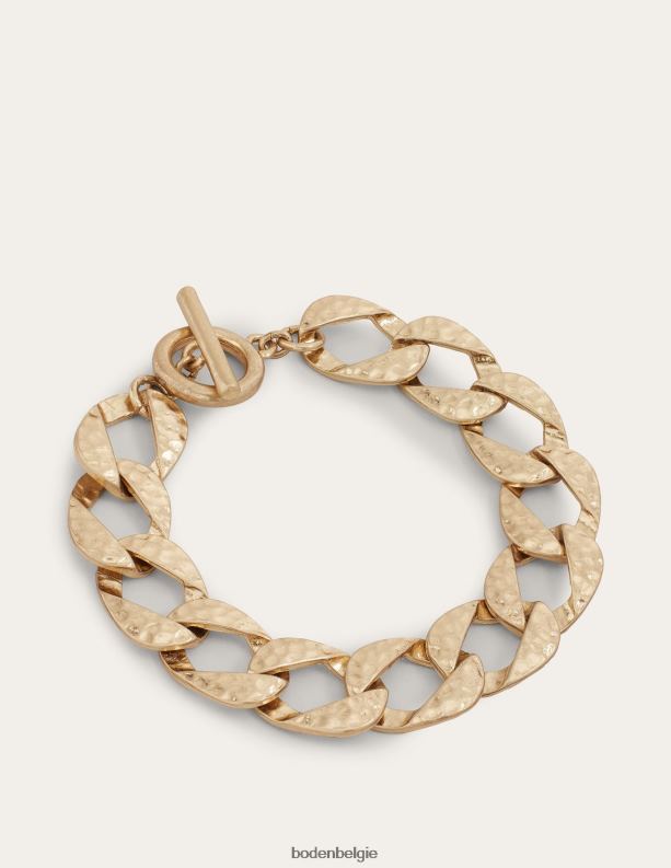 gehamerde platte kettingarmband Boden X8VRNV2359 accessoire vrouwen goud