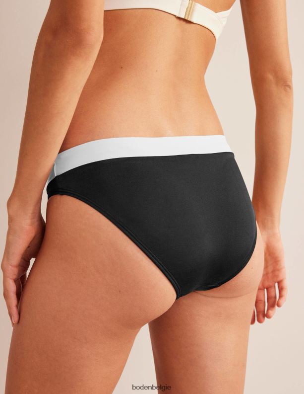 bikinibroekje met paneel Boden X8VRNV307 kleding vrouwen zwart kleurblok