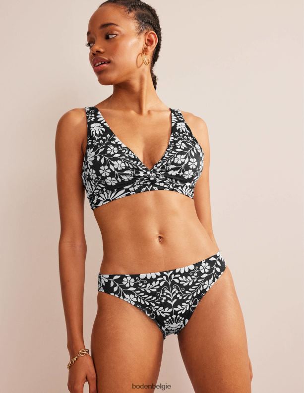bikinibroekjes Boden X8VRNV1722 kleding vrouwen nero & gardenia takje